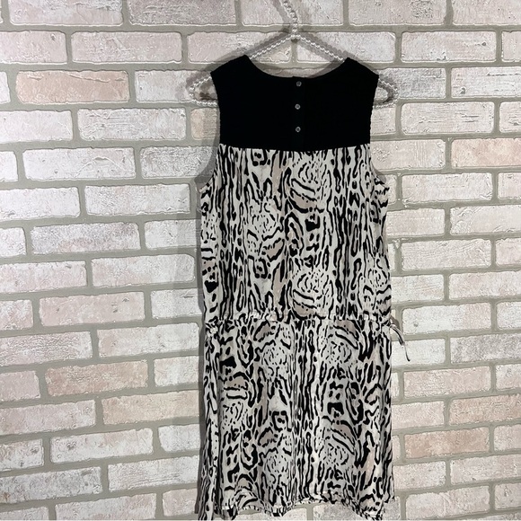 Joie Floreal Silk Sleeveless Dress in Caviar Size S - Picture 4 of 12